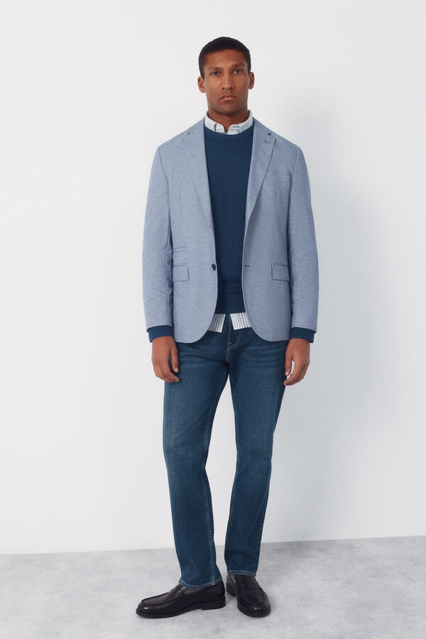 Cortefiel Blazer de malha Azul