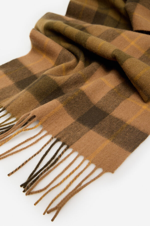 Cortefiel Cachecol tecido xadrez Verde