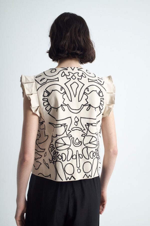 Object Chaleco bordado Gris