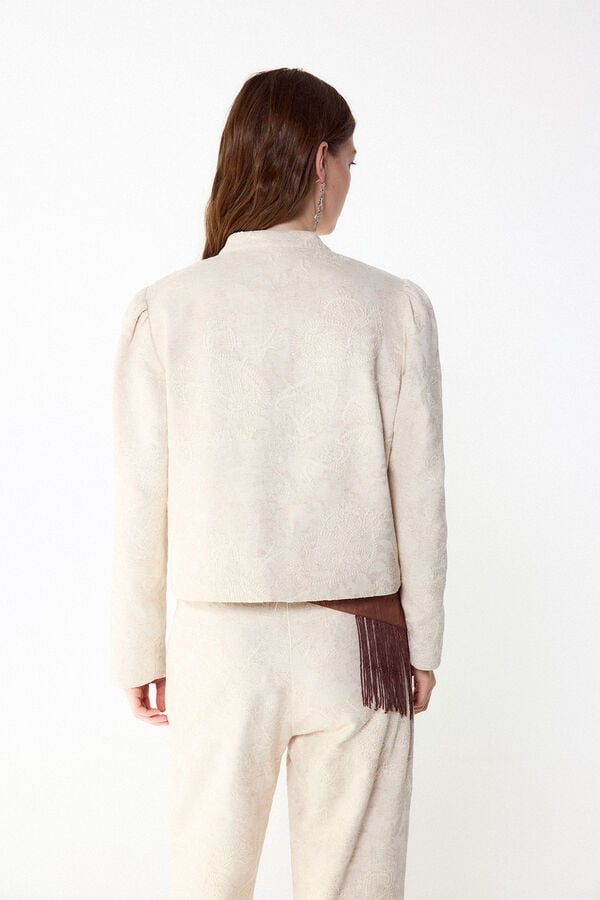 Slowlove Chaqueta bordada Ecru