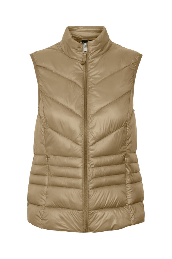Vero Moda Chaleco acolchado Marr&oacute;n oscuro
