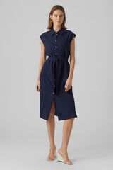 Vero Moda Vestido 7/8 camisero Azul