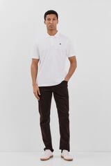 Cortefiel Polo b&aacute;sico piqu&eacute; Blanco