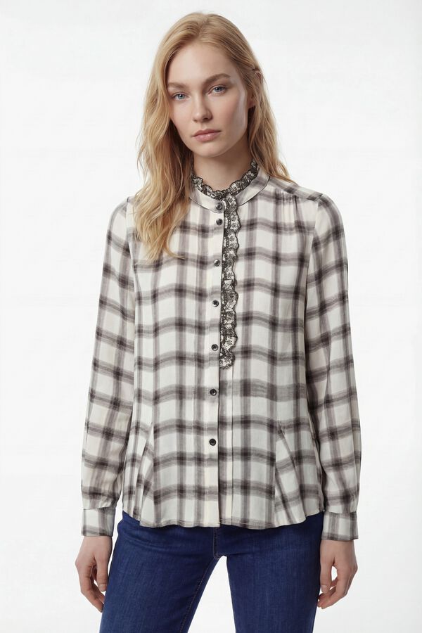 Vero Moda Camisa manga larga cuello Perkins Blanco