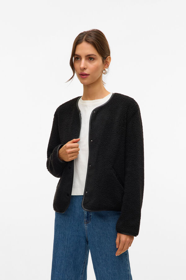 Vero Moda Casaco curta de borrego Preto