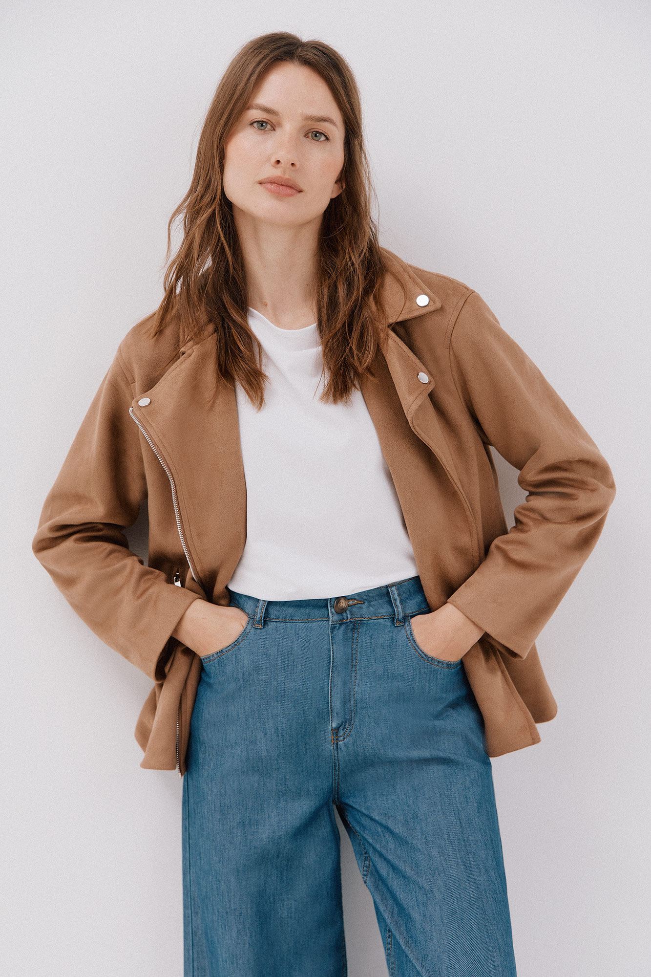 Cortefiel Cazadora biker efecto ante