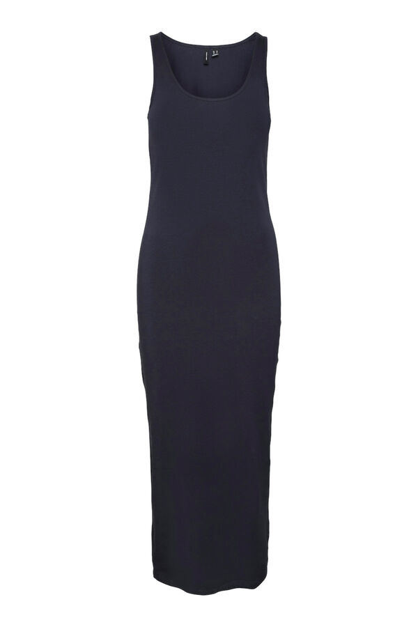 Vero Moda Vestido midi de algod&oacute;n Azul marino