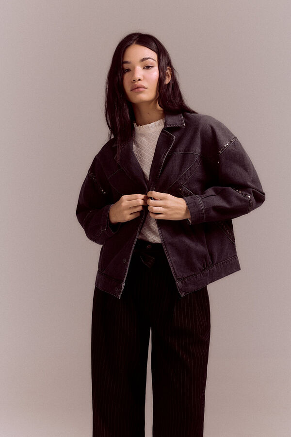 Slowlove Cazadora bomber vaquera Gris