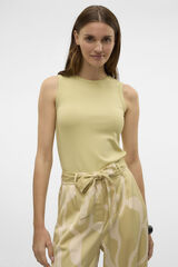 Vero Moda Top b&aacute;sico com al&ccedil;as Cinzento