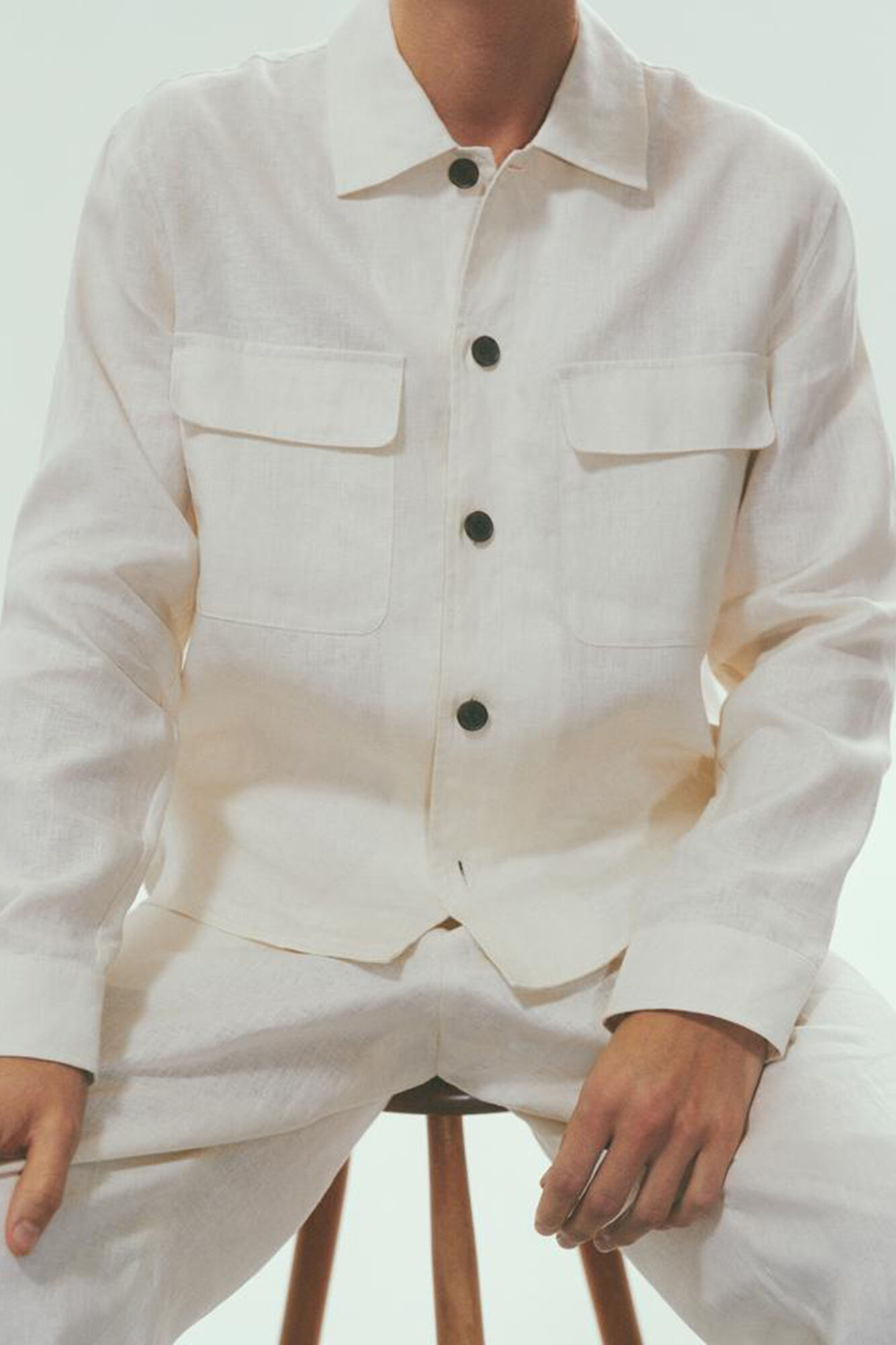 Selected Sobrecamisa de lino