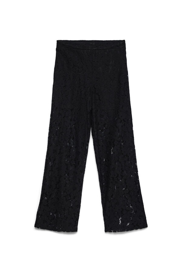 Vero Moda Pantal&oacute;n largo encaje Negro