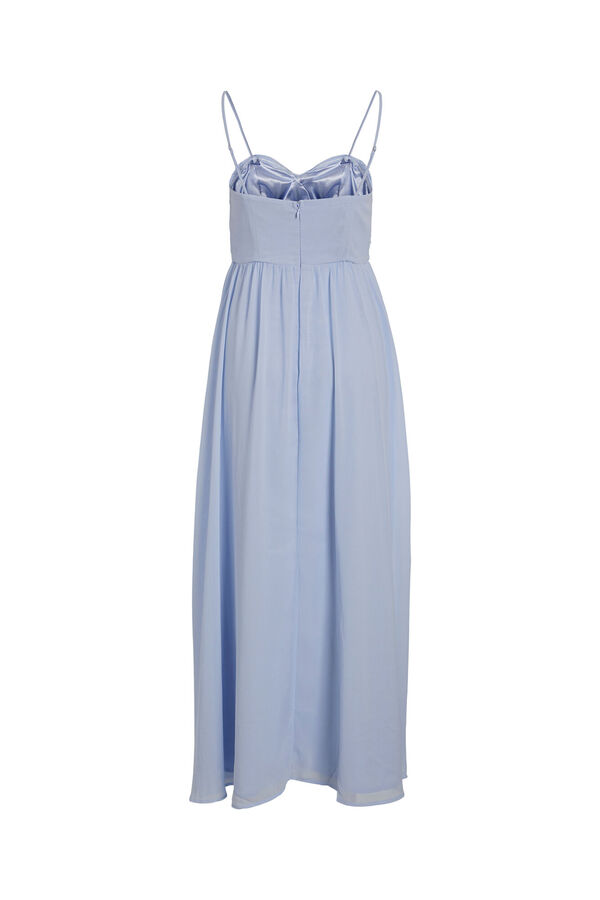 Vila Vestido comprido de festa com alças Azul