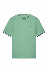 Cortefiel Camiseta piqu&eacute; tips Verde