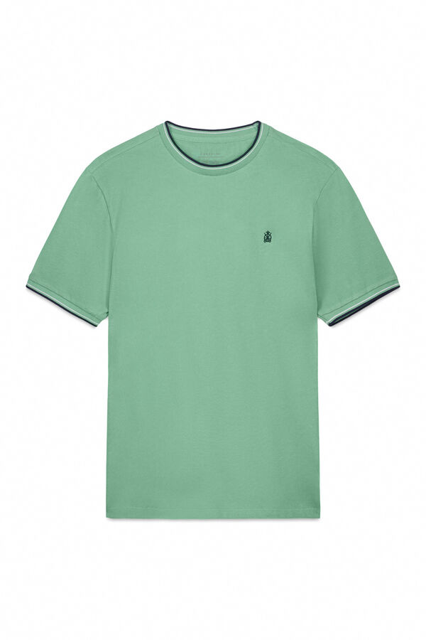 Cortefiel Camiseta piqu&eacute; tips Verde