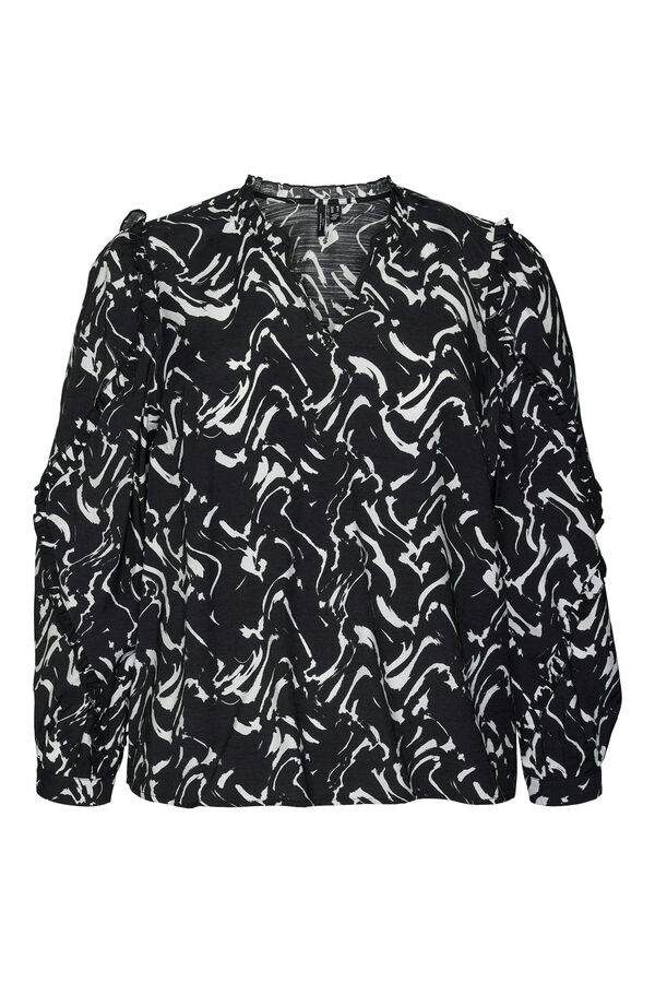 Vero Moda Curve Camisa de manga comprida tamanho grande Preto