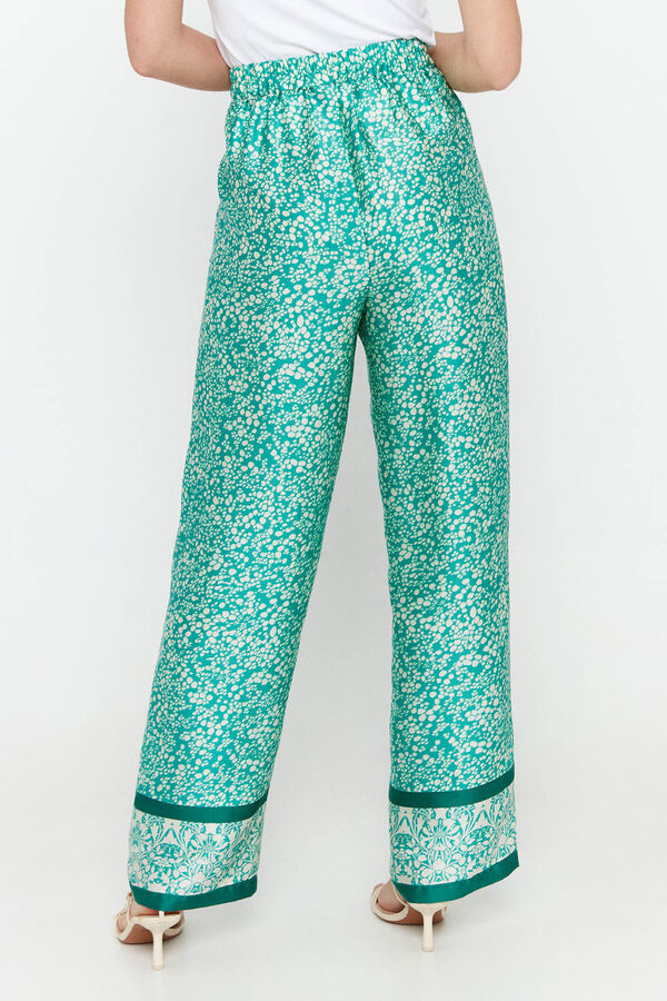 Vero Moda Pantal&oacute;n largo efecto satinado Turquesa