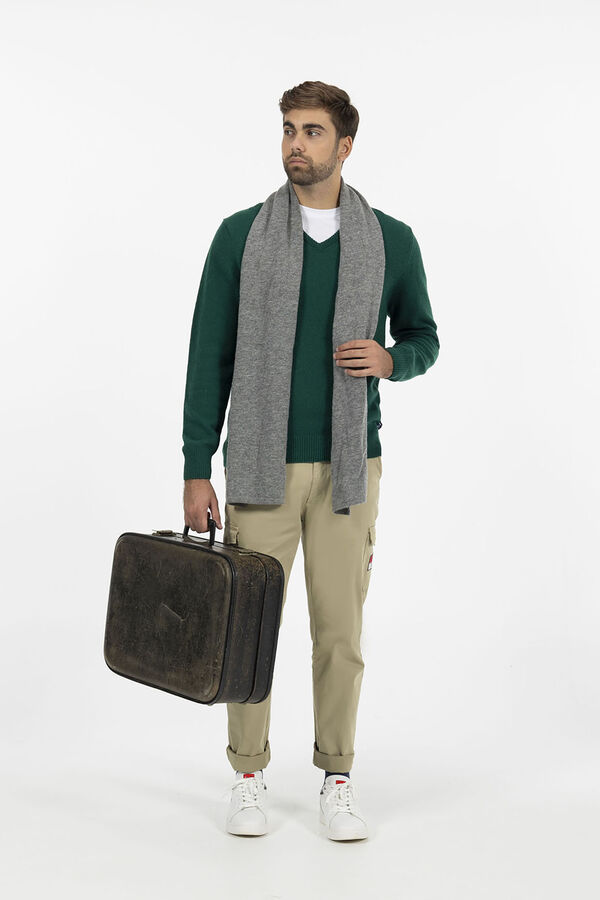 elPulpo Jersey b&aacute;sico cuello pico Verde