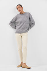 Cortefiel Cal&ccedil;as Sensational Resinados Ecru