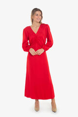 Cupl&eacute; Vestido con drapeado Rojo