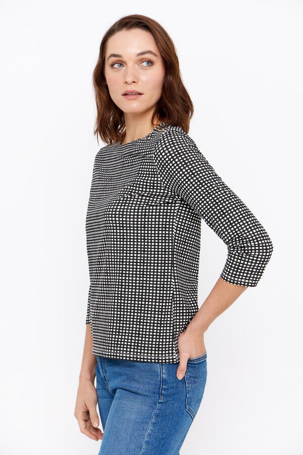 Cortefiel T-shirt b&aacute;sica bot&otilde;es Impress&atilde;o