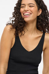 Vila Top punto tirantes con viscosa Negro