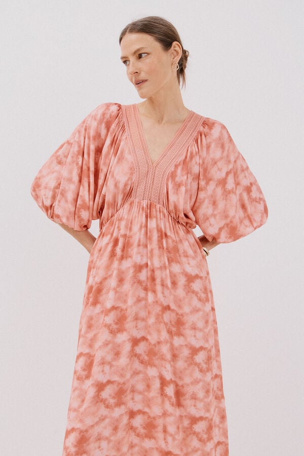 Cortefiel Vestido estampado Multicolor