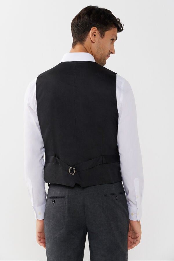 Cortefiel Colete cinzento slim Cinzento