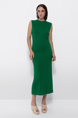 Cupl&eacute; Vestido midi malha Verde