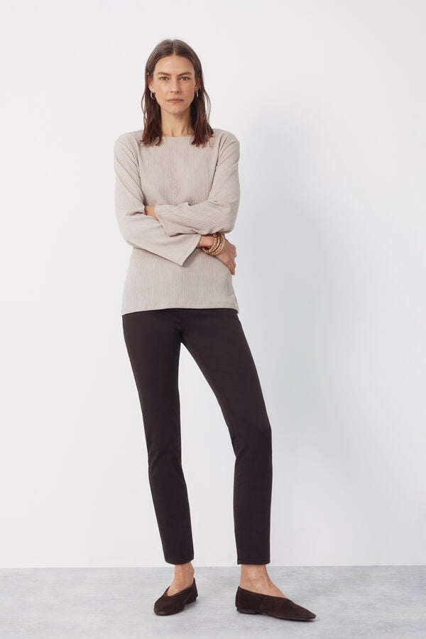 Cortefiel Jeans Sensational Skinny color Castanho