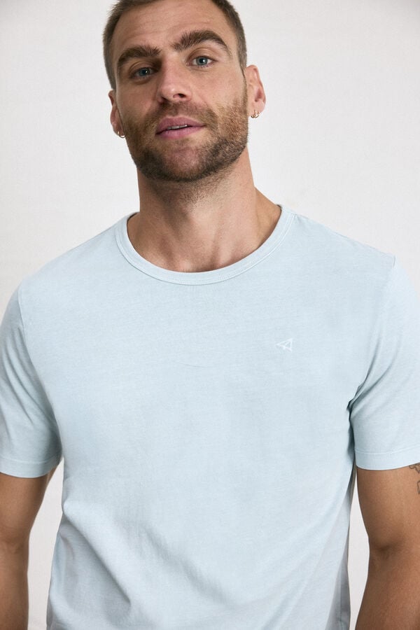 OOTO Camiseta básica con bordado avión OOTO Azul