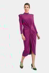 Cuplé Vestido midi con nudo Naranja