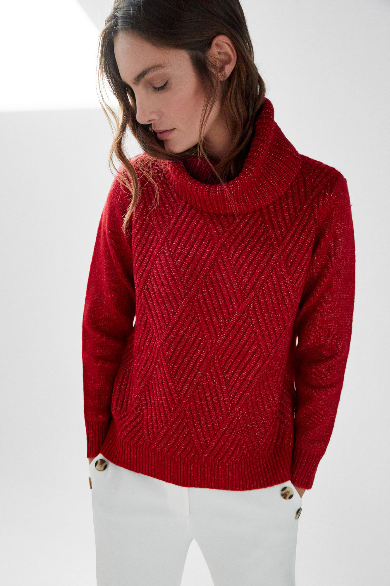 Cortefiel jersey mujer cuello alto Clearance