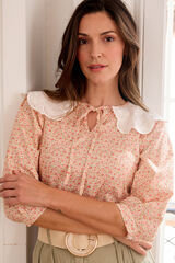 Pol&iacute;n Et Moi Blusa com gola beb&eacute; Bibiana Vermelho