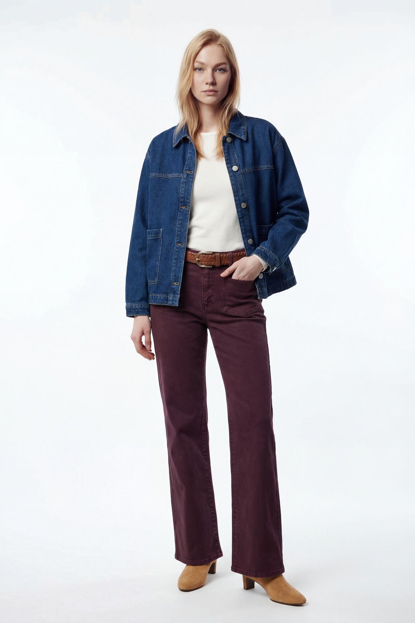 Vila Jaqueta jeans com bolsos