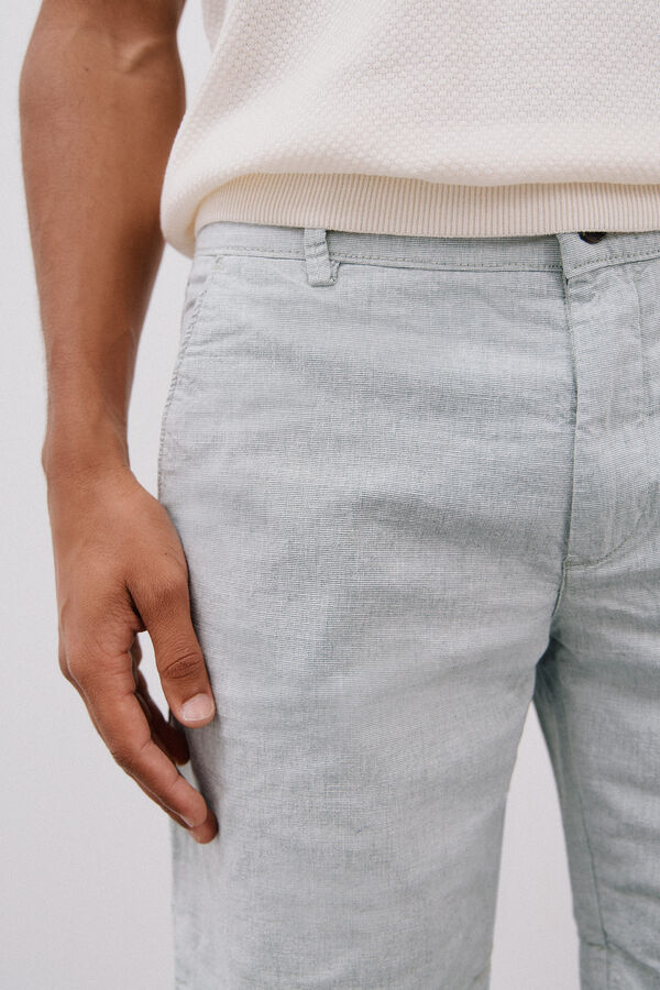 Cortefiel Bermudas Oxford cal&ccedil;as chino Verde