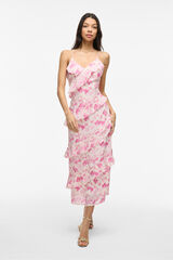 Vila Vestido de festa midi estampado Subiu