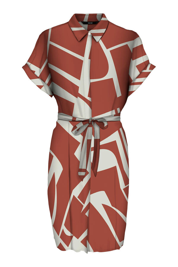 Vero Moda Vestido corto de manga corta Gris