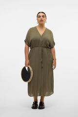 Vero Moda Curve Vestido fluido abotonado talla grande Verde