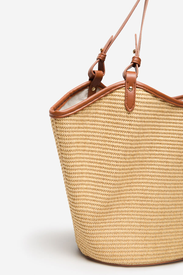 Cortefiel Bolso shopper rafia Arena