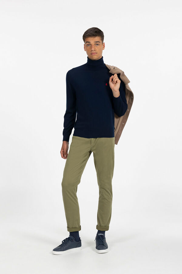 elPulpo Jersey merino cuello cisne Azul marino