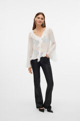 Vero Moda Jeans flared de mujer efecto polipiel Negro