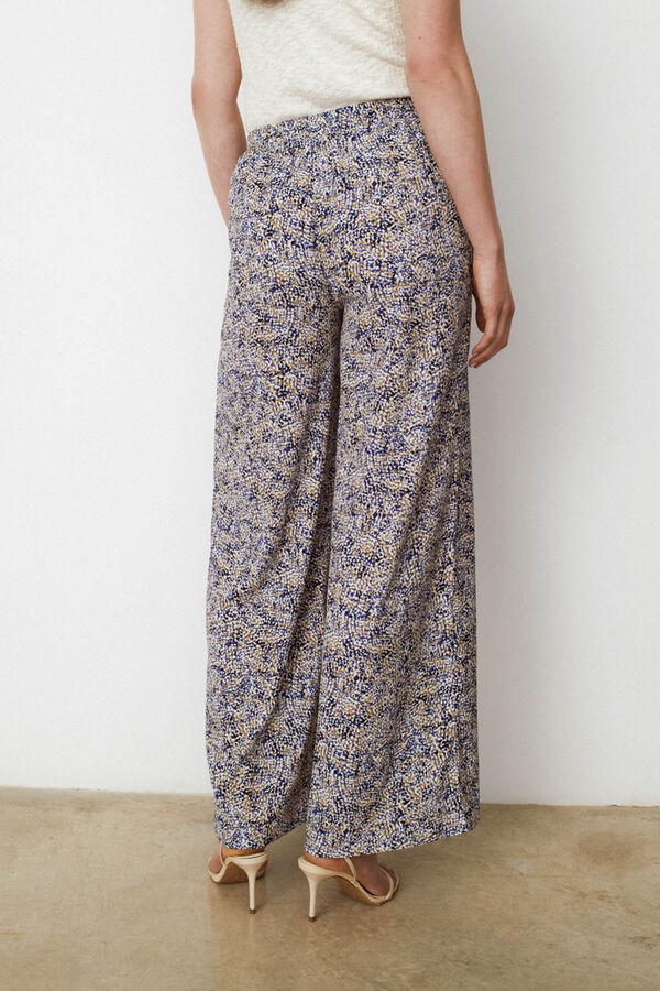 Vila Pantalones anchos de punto Azul