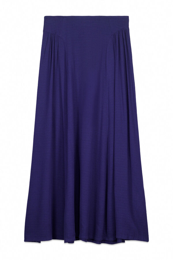 Slowlove Falda midi evas&eacute; Azul