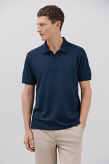 Cortefiel Polo de estructura Azul marino
