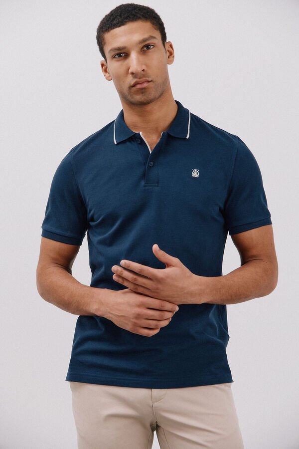 Cortefiel Polo com pontas Azul
