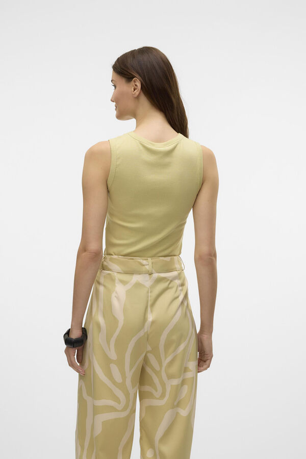 Vero Moda Top b&aacute;sico com al&ccedil;as Cinzento