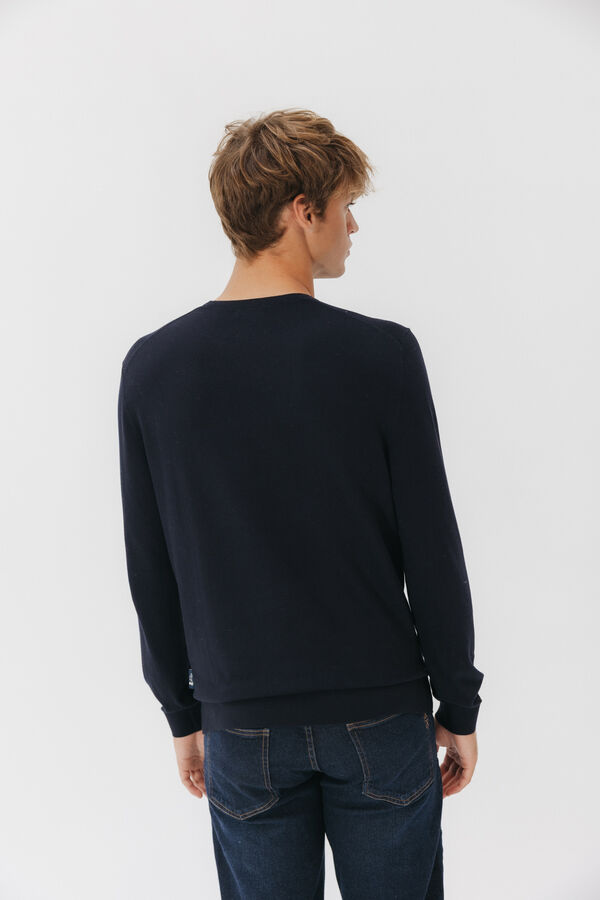 elPulpo Jersey b&aacute;sico logo Azul marino