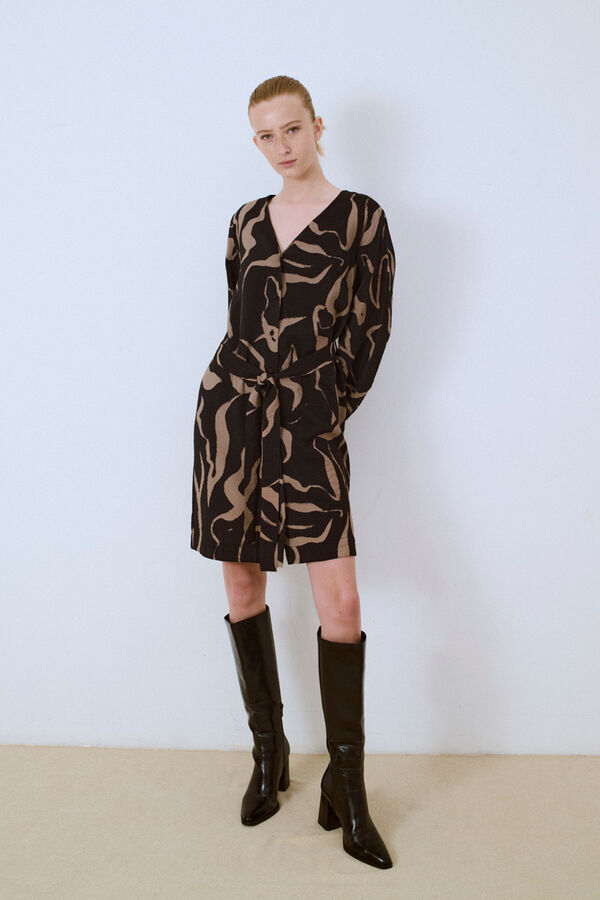 Object Vestido curto estampado Preto