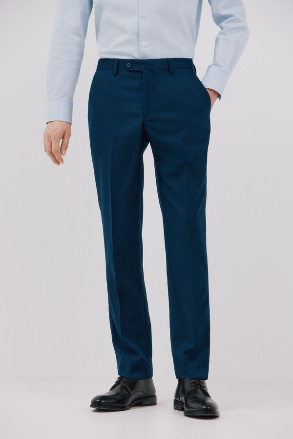 Cortefiel Pantalón azul slim fit Azul