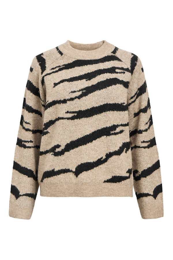 Object Camisola de l&atilde; e alpaca Castanho